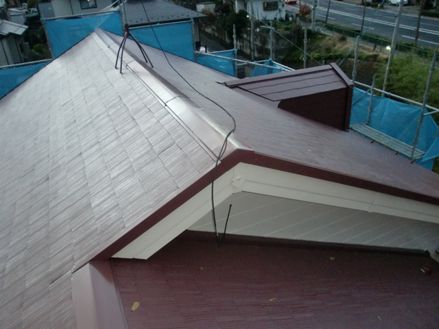仙台市アパートの屋根の塗装工事